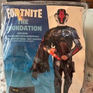 Spirit Fortnite The Foundation Costume with Black and Red Accents